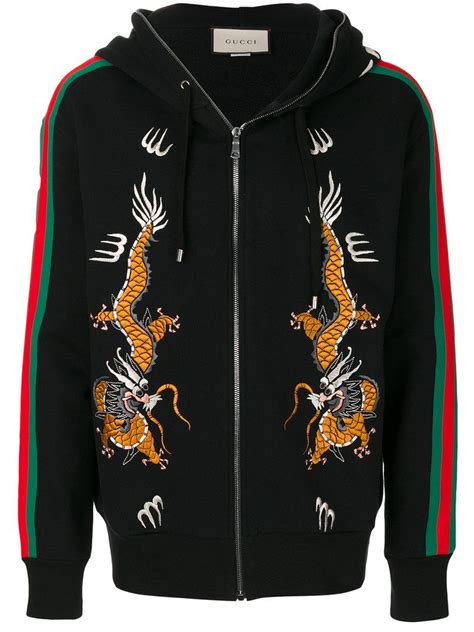 gucci black dragon hoodie